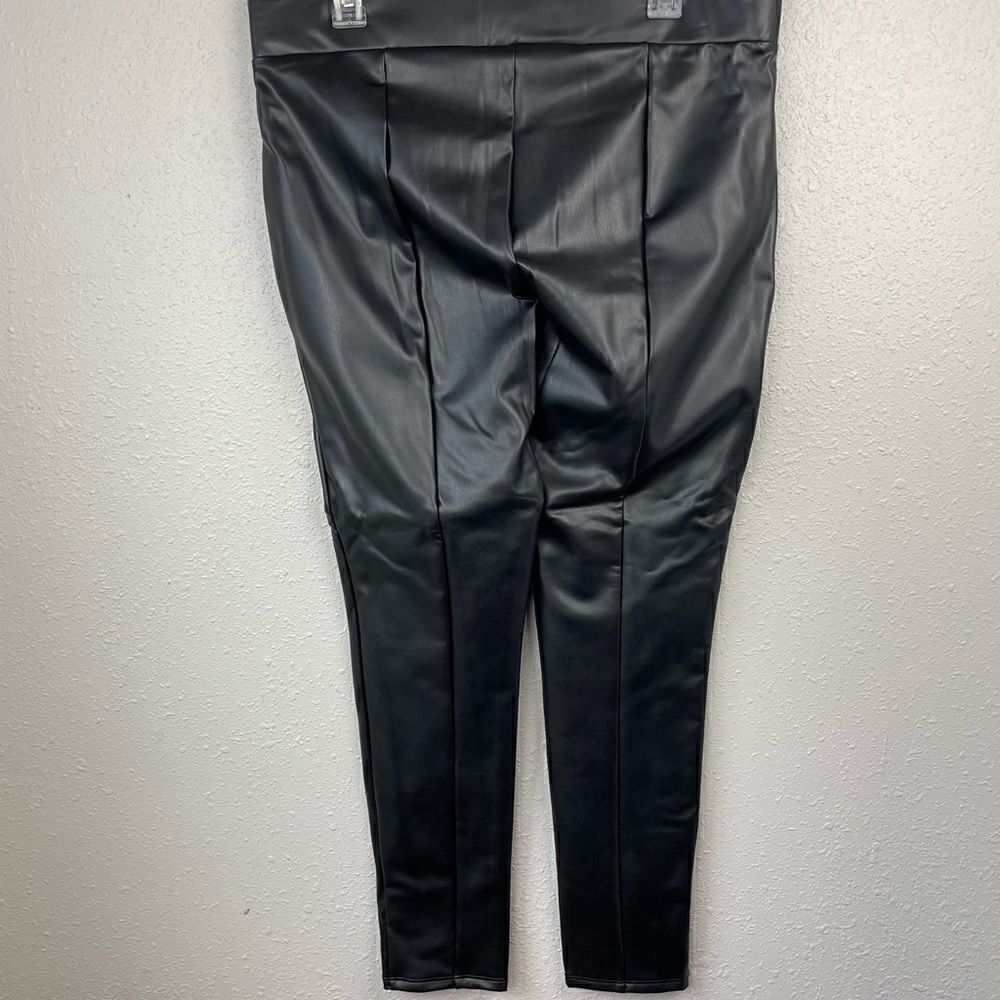 NWT LOFT Faux Black Leather Pants Size L